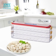 [Gralara] Frozen Dumpling Storage Boxes Sturdy Stackable for Cookies Donuts Wonton Box