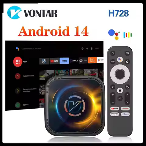 1000M Android 14.0 Set Top Box VONTAR Allwinner H728 Android 14 TV Box Octa Core Cooling FAN Support