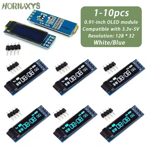 I2C OLED Display Module 0.91 Inch I2C SSD1306 OLED Display Module White / BLUE I2C OLED Screen Drive
