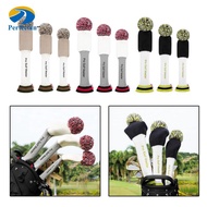 Perfeclan 3x Golf Wood Headcovers, Golf Wood Head Covers Fairway Protect Case Outdoor Portable Soft 
