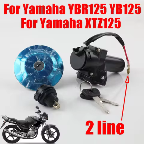Motorcycle Ignition Switch Start Key Lock Fuel Tank Cap Seat Lock Electric Door Lock For Yamaha YBR1