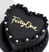 Q038 Gold Acrylic Forty One Cake Topper, 41 Birthday Toppers, Dirty 41st Anniversary Party, Cheers t