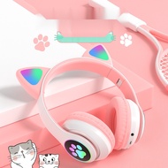 Cat Ear Headset Bluetooth Headset Wireless Sports Game Luminous Foldable Card Bluetooth Headset