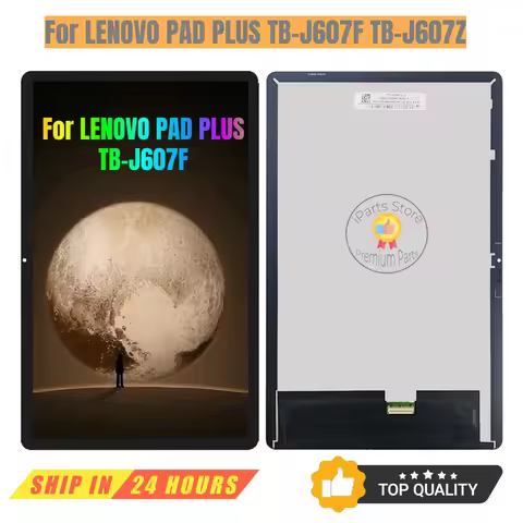 iParts Replacement LCD Display Touch Screen Assembly For LENOVO PAD PLUS TB-J607F TB-J607Z Black Rep