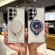 Folding Bracket Spinning Top Shockproof Case for Samsung Galaxy S22 S23 Plus S24 Ultra Note 20 Ultra