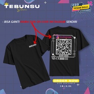Kaos Custom Scan Me Barcode QR CODE Viral | Free Ganti Gambar QR CODE Instagram dan NAMA SENDIRI | T