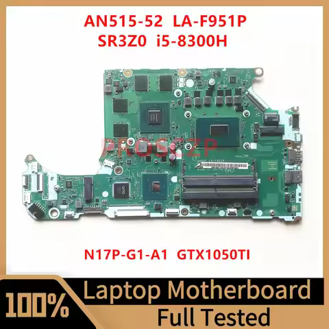 DH5VF LA-F951P For Acer Nitro 5 AN515 AN515-52 Laptop Motherboard NBQ3M11001 With SR3Z0 I5-8300H CPU