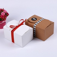 20pcs Korean white pair kraft cartons Cookie West Point Baking Box Food Package Gift Box