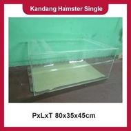 Acrylic Hamster Cage LxWxH 80x35x45cm
