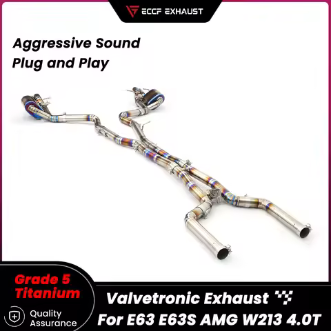 Titanium Catback Exhaust For Mercedes Benz E63 E63S AMG W213 4.0T Aggressive Sound Performance Upgra