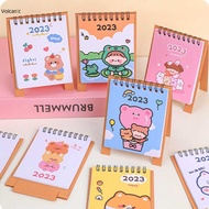 1Pc 2023 Mini Cute Cartoon Rabbit Cat Bear Animal Standing Calendar Creative Desk Decoration Student School Office Supplies Random Color