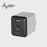 【Avier】PD3.0+2.4A USB 電源供應器 太空灰