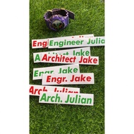 Engineer Name Sticker. Architect Name Sticker. Safety Sticker. Profession Sticker. Hardhat Sticker.