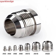 SPARKLEEDGE Silver Male Aluminium Weld, AN4-AN20 Aluminum Straight Male Weld Fitting Adapter, Silver