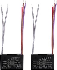 Podoy Ceiling Fan Capacitor 5 Wire for Compatible with BM CBB61 250VAC 4.5uf+5uf+6uf 50/60Hz (2 Pack