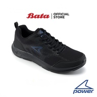 Bata บาจา POWER รองเท้ากีฬาวิ่ง แบบผูกเชือก สำหรับผู้ชาย รุ่น PLAZMA X 100 สีดำ รหัส 8186645