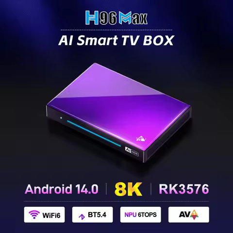 10pcs Lot H96 MAX M9 Android 14 RK3576 Octa-core WIFI6 2.4G/5G with 1000M Ethernet BT5.4 Buit-in AI 