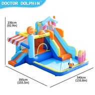 Babyspa Large Inflatable Trampoline Kids' Slide Inflatable Castle Climbing over the Door Child Baby Baby Indoor and Outdoor Toys