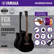 Yamaha FGX800C BLK FGX Series Solid Top Acoustic Electric Guitar 41" - Black