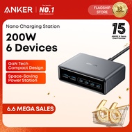 Anker Prime Charger, 200W 6-Port GaN Charging Station, USB-C PD Fast Charging Desktop Charger, Compa