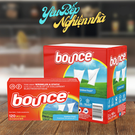 Giấy thơm quần áo Bounce hộp 120 tờ giấy sấy thơm và làm mềm vải hạn chế tĩnh điện vào mùa khô