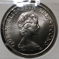 5c.1香港伍圓 1980年  [細皇冠五元]【5c.1全新UNC未使用--靚品/超強車輪轉光】【英女王 伊利沙伯二世】 香港舊版錢幣・硬幣 $200 (5c.1)