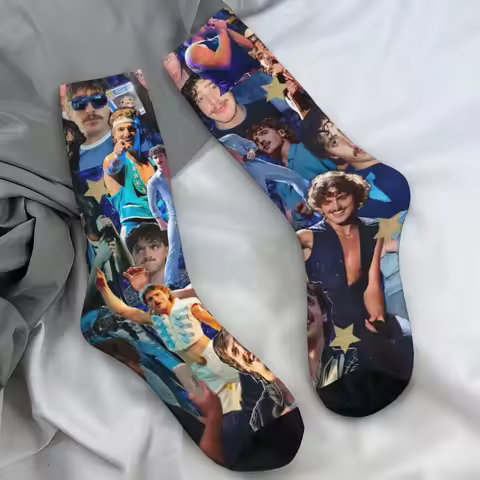Benson Boone American Singer Socks Leisure Stockings Spring Anti-Slip Men's Socks Medium Soft Design