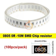 100 1% 0R-10M 0805 SMD Chip Resistor Constant 1%