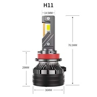 ไฟหน้ารถยนต์ LED H4 H11 H1 H7 9005 HB3 9006 HB4 9012 ซุปเปอร์สว่าง 180W 38000LM แสงขาว 6000K แสงขาวอ