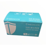 [READY STOCK] MEDICOS Sub Micron - Ultra Soft 4ply Surgical Face Mask (50pcs)