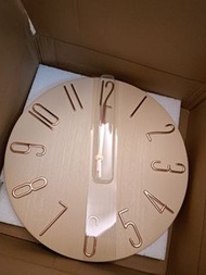 北歐風木紋掛鐘 靜音 silent wall clock 30cm