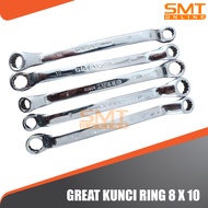 ATS Ring Spanner 8x10 mm - Ring Spanner 8mmx10mm - 8 mm 10mm 8mm 10mm Wrench 810 8x10
