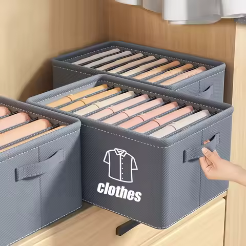 Organizer Storage Box 1pc 6/7/9 Grids Clothes Storage Box Shirt Storage Box Compartment Storage Box