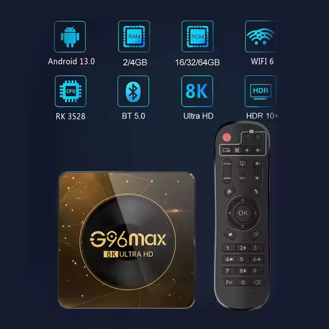 G96max Android 13 TV BOX RK3528 RAM 4GB ROM 64GB 2.4G 5G Wifi6 BT5.0 H.265 Media Player Set top BOX