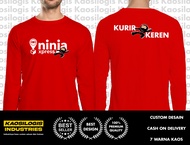 Kaos Lengan Panjang Ninja Express Kurir Keren - Kaosilogis