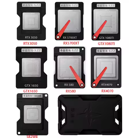 1Pcs XZZ solder ball/solder paste stencil for GTX1650 RX580 RTX4070 RTX3050 RX5700XT GTX1080TI SR2WB