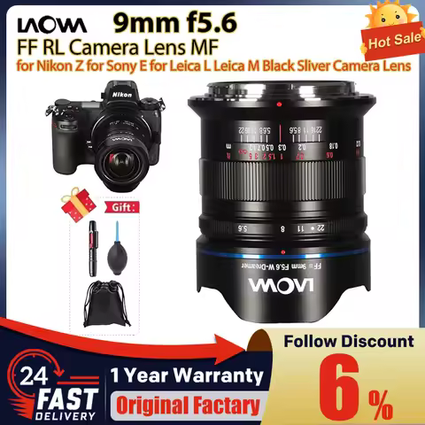 Venus Optics Laowa 9mm f/5.6 FF RL Camera Lens MF for Nikon Z for Sony E for Leica L Leica M Black S
