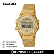 Casio Round Vintage Digital Unisex Watch (A171WEMG-9A)