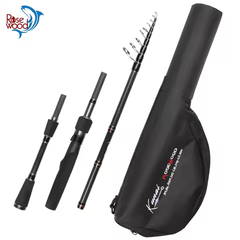 ROSEWOOD KUNAI Mini Telescopic Travel Spinning Fishing Rod 2.4m Casting Weight 24g/50g Portable Trav