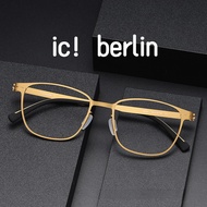 [Ti Titanium Glasses] Germany ic berlin ic berlin Screwless Glasses Frame 80991 Pure Titanium Big Fa