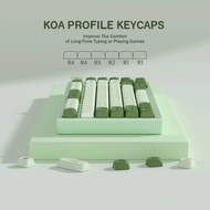 Matcha KBDiy Korean Keycap Green ISO KOA Profile Retro PBT Keycaps For MU68 Pro K500 B61 Mechanical