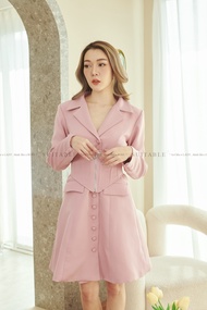 SUITABLE >> Alysa Blazer Dress <<  เดรสทรงสูทงานพรีเมี่ยมสไตล์เจ้าหญิงกระดุมหน้า มาพร้อมกับโคเซทรัดเ