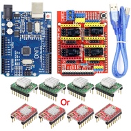 CNC Shield Expansion Board V3.0+UNO R3 Board with usb for Arduino+4pcs Stepper Motor Driver A4988 Kits for Arduino