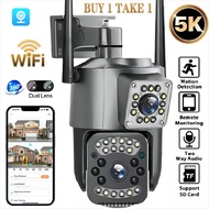 NEW V380 PRO CCTV Dual Lens WiFi 8MP 5K Outdoor Weatherproof Wired Wifi CCTV Camera 360 Degree CCTV
