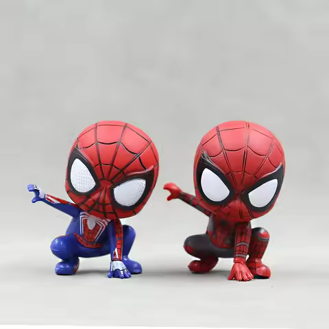 Anime 8Cm Marvel Spider Man Anime Figures Spiderman Model Toys for Boys QVersion Home Decor Car Acti