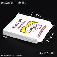 Oil-Proof Smiley Face Paper Bag French Fries Burger Fried Snacks Grease-Proof Paper Bag Chicken Wing