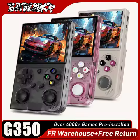 BATLEXP G350 Retro Game Console Linux System RK3326 Handheld Game Console 64G 4000+ Games 3.5-inch I
