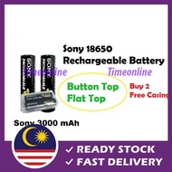 18650 Bateri Boleh Cas Semula 3.7V Flat Top / Button Top Rechargeable Battery 3000 mAh