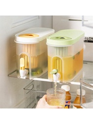 冰箱用塑料飲料分配器,3.9l(1加侖)帶水龍頭的冷水壺機,透明飲料分配器,用於冰箱和廚房宴會酒吧婚禮的水果泡沫器