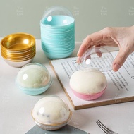 Mini Round Cake Box Packaging Moon Cake Container Disposable Bakeware Packaging Box TLC